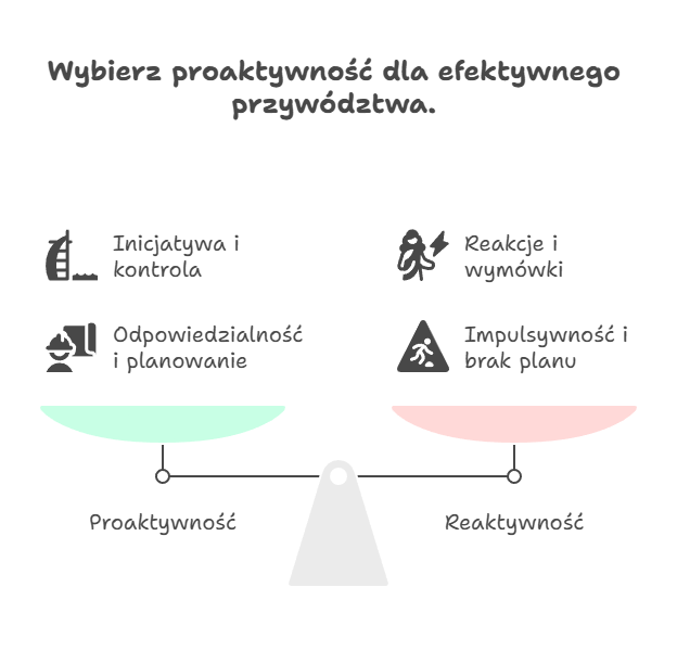 proaktywność a reaktywność - inforgarfika booknotes.pl